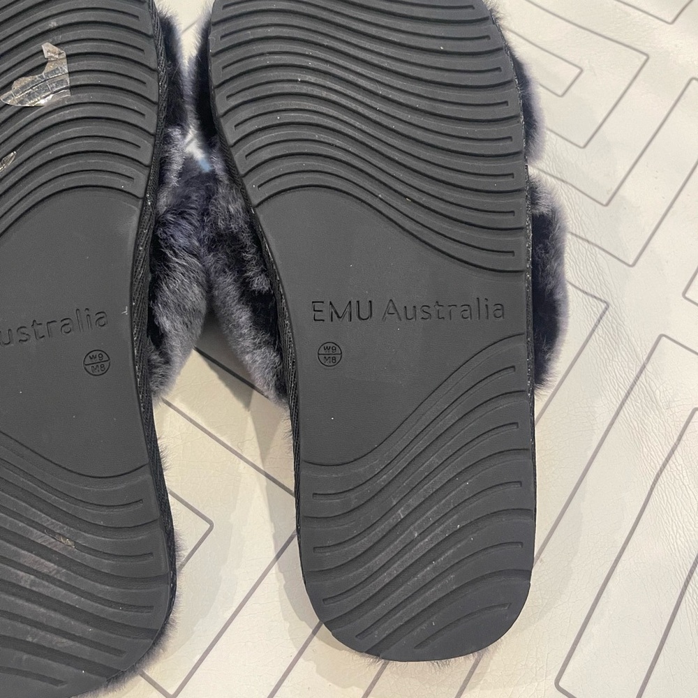 EMU Australia Plush Grey Slippers - Picture 7 of 9